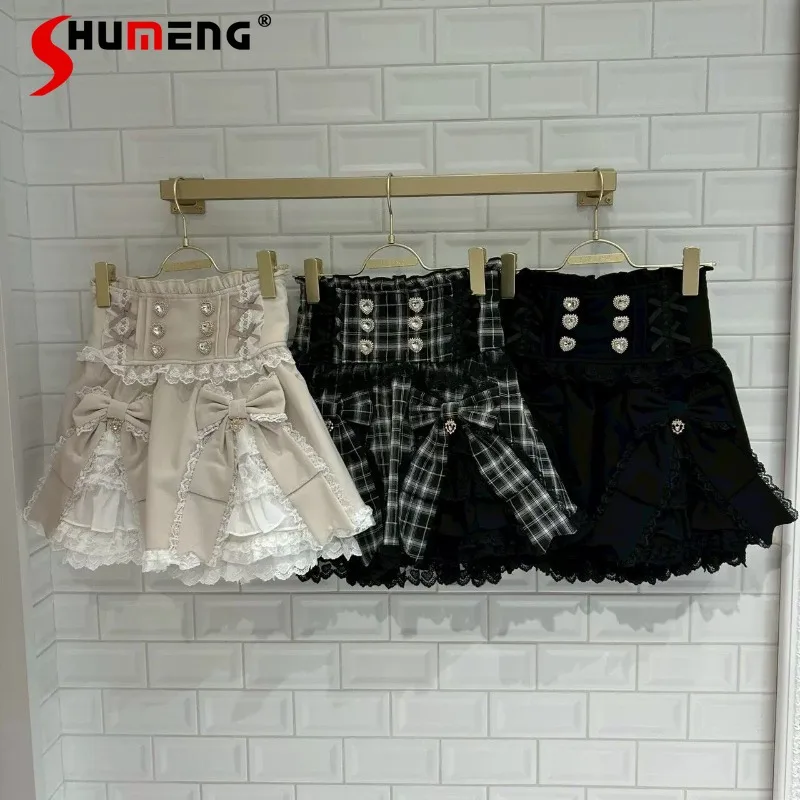 Sweet Lolita Plaid Bow High Waist A Line Mini Skirt Slim Fit Waistband Design All Match Short Skirts Elegant Daily Wear Girls
Sweet Lolita Plaid Bow High Waist A Line Mini Skirt Slim Fit Waistband Design All Match Short Skirts Elegant Daily Wear Girls