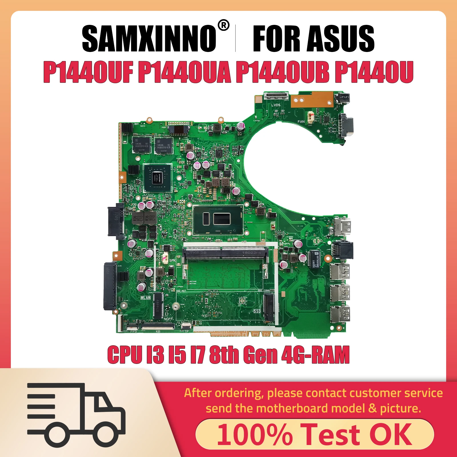 For ASUS P1440 P1440U P1440UA P1440UF Mainboard i3 i5 i7 8th Gen 4GB-RAM ZenBook 14 UX433 P1440UB P1440UC P1440UD P1440UF
For ASUS P1440 P1440U P1440UA P1440UF Mainboard i3 i5 i7 8th Gen 4GB-RAM ZenBook 14 UX433 P1440UB P1440UC P1440UD P1440UF