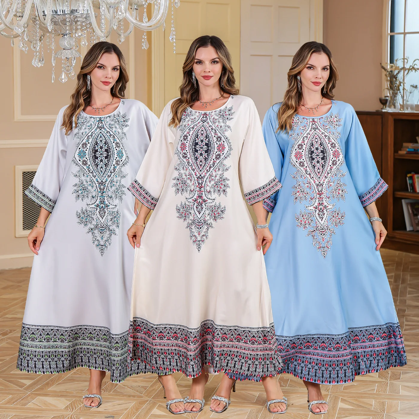 Ramadan Dubai Evening Dress for Women Muslim Printed Diamonds Robe Fashion Long Sleeve Abayas Arab Jalabiya Vestidos Party Gowns
Ramadan Dubai Evening Dress for Women Muslim Printed Diamonds Robe Fashion Long Sleeve Abayas Arab Jalabiya Vestidos Party Gowns