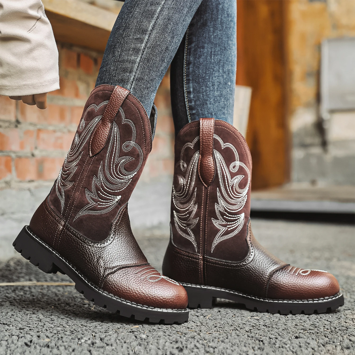 11 Полосатые повседневные милые элегантные женские ковбойские сапоги с вышивкой и цветочным принтом для свадьбы на открытом воздухе, четыре сезона, с круглым носком, мягкие и удобные
11 Полосатые повседневные милые элегантные женские ковбойские сапоги с вышивкой и цветочным принтом для свадьбы на открытом воздухе, четыре сезона, с круглым носком, мягкие и удобные