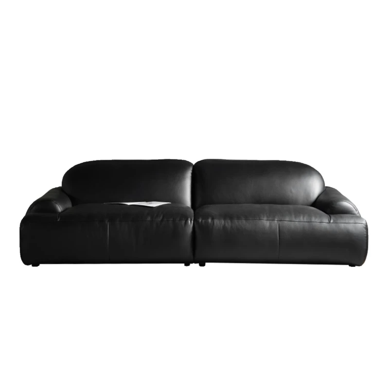 Leather sofa first layer cowhide small apartment living room straight row three people Italian minimalist bread black sofa
Leather sofa first layer cowhide small apartment living room straight row three people Italian minimalist bread black sofa