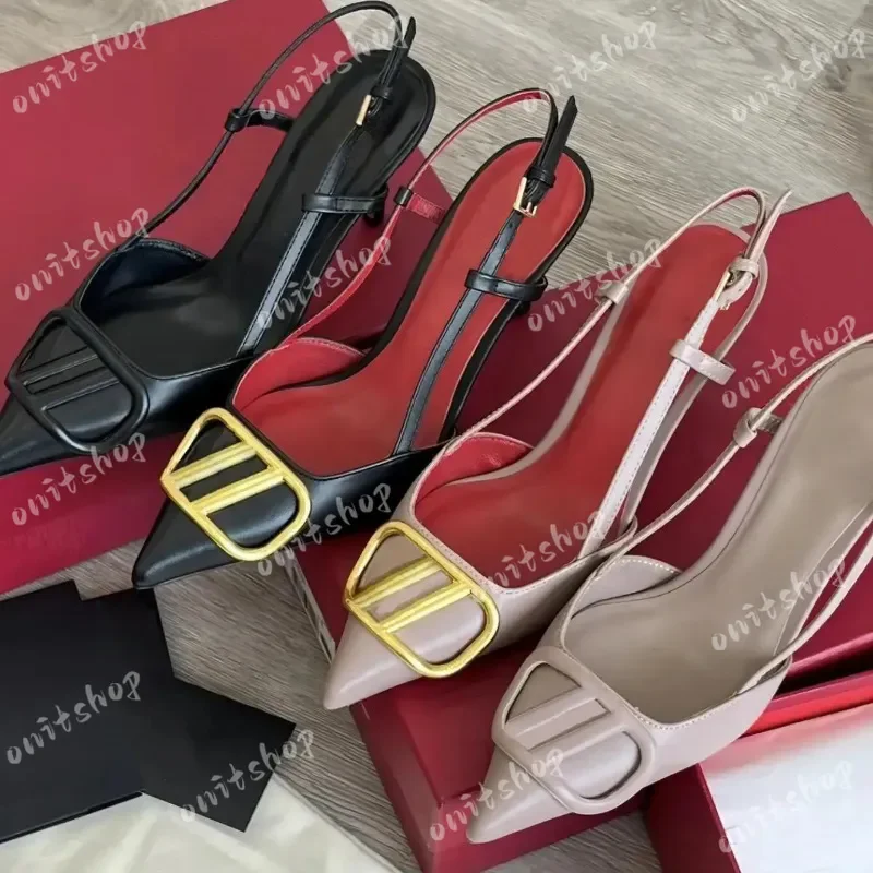 High Heels Designer Sandals Metal Buckle Pointed ToeThin Heel Genuine Leather for Women Shoes 6cm 8cm 10cm Summer Ladies Beach S
High Heels Designer Sandals Metal Buckle Pointed ToeThin Heel Genuine Leather for Women Shoes 6cm 8cm 10cm Summer Ladies Beach S