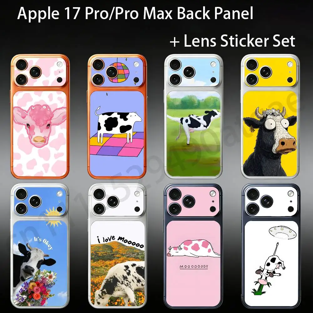 Cute and funny cow For iPhone 17Pro/ProMax Battry Back Cover with Camera Decal Skin Rear Protective Sticker Film
Cute and funny cow For iPhone 17Pro/ProMax Battry Back Cover with Camera Decal Skin Rear Protective Sticker Film