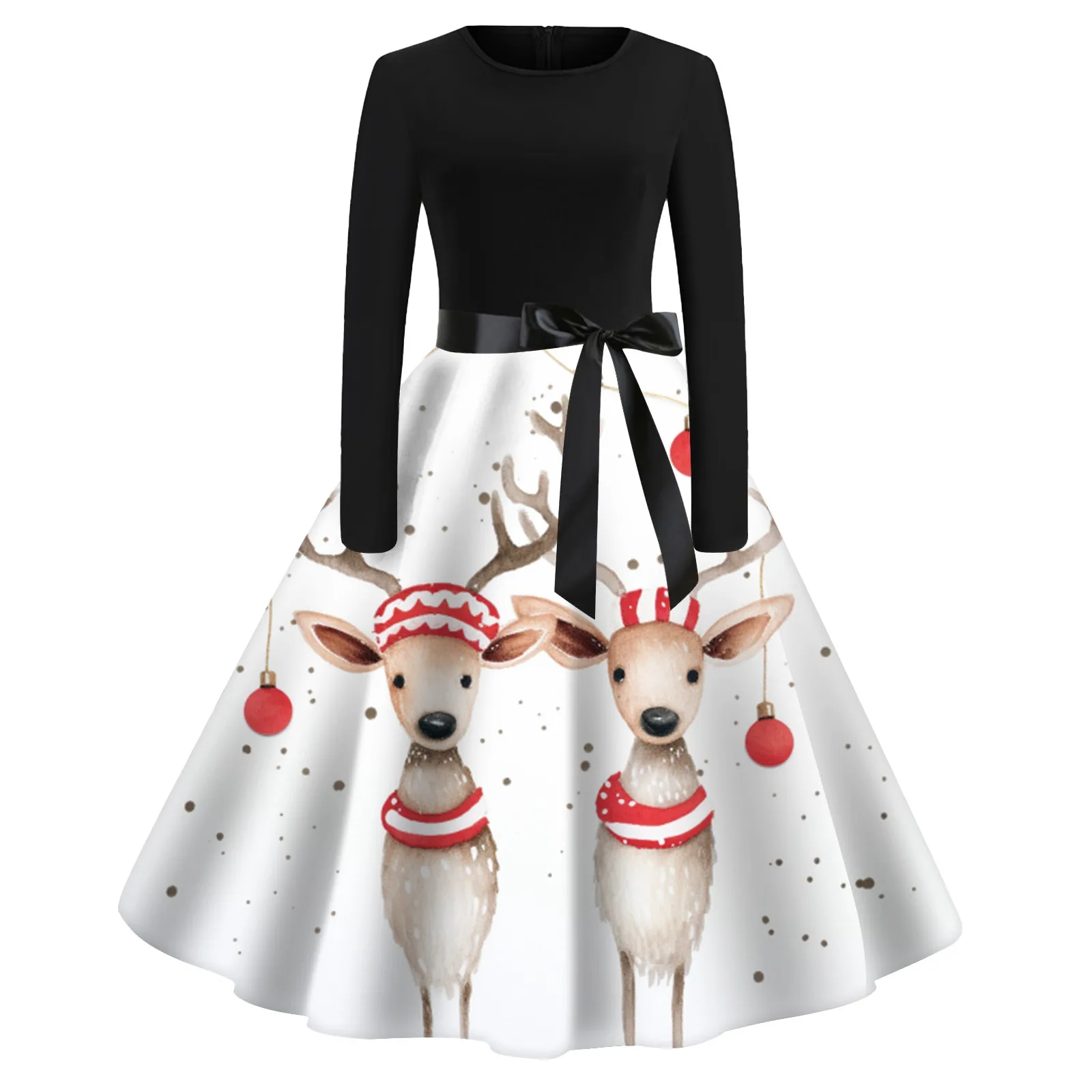 Christmas Cosplay Costume ELK Womens Dress Long Sleeve Princess Dress Festival Vintage Robe Rockabilly Dress Up Party Robe
Christmas Cosplay Costume ELK Womens Dress Long Sleeve Princess Dress Festival Vintage Robe Rockabilly Dress Up Party Robe