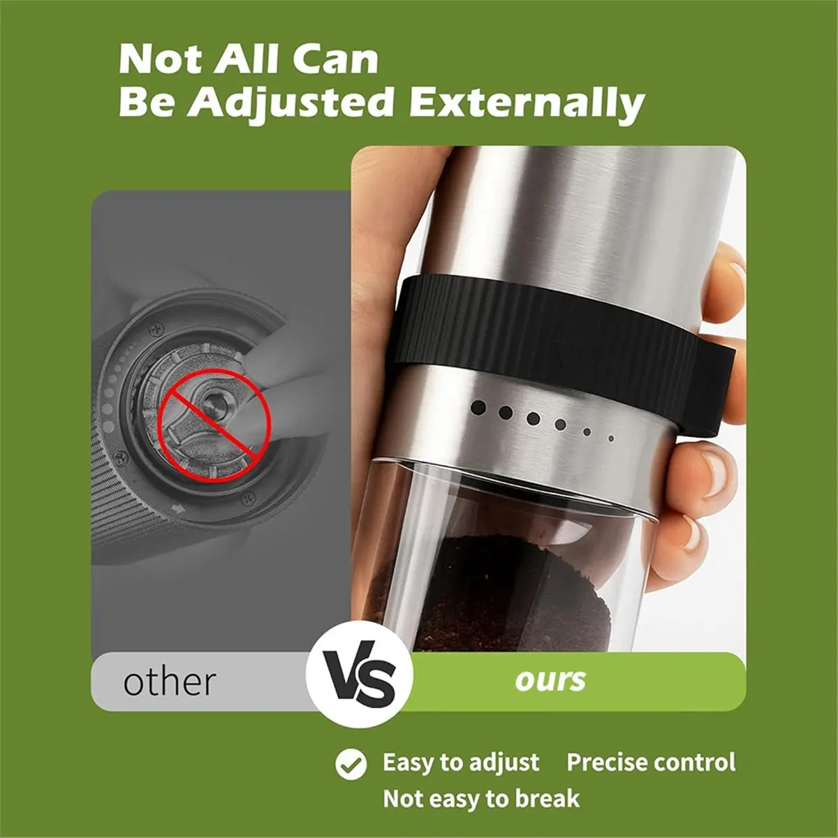 2026 New Tool Manual Coffee Grinder with Stainless Steel Burr - 1.12oz Capacity Handheld Mill for Espresso, Drip, Cold Brew
2026 New Tool Manual Coffee Grinder with Stainless Steel Burr - 1.12oz Capacity Handheld Mill for Espresso, Drip, Cold Brew