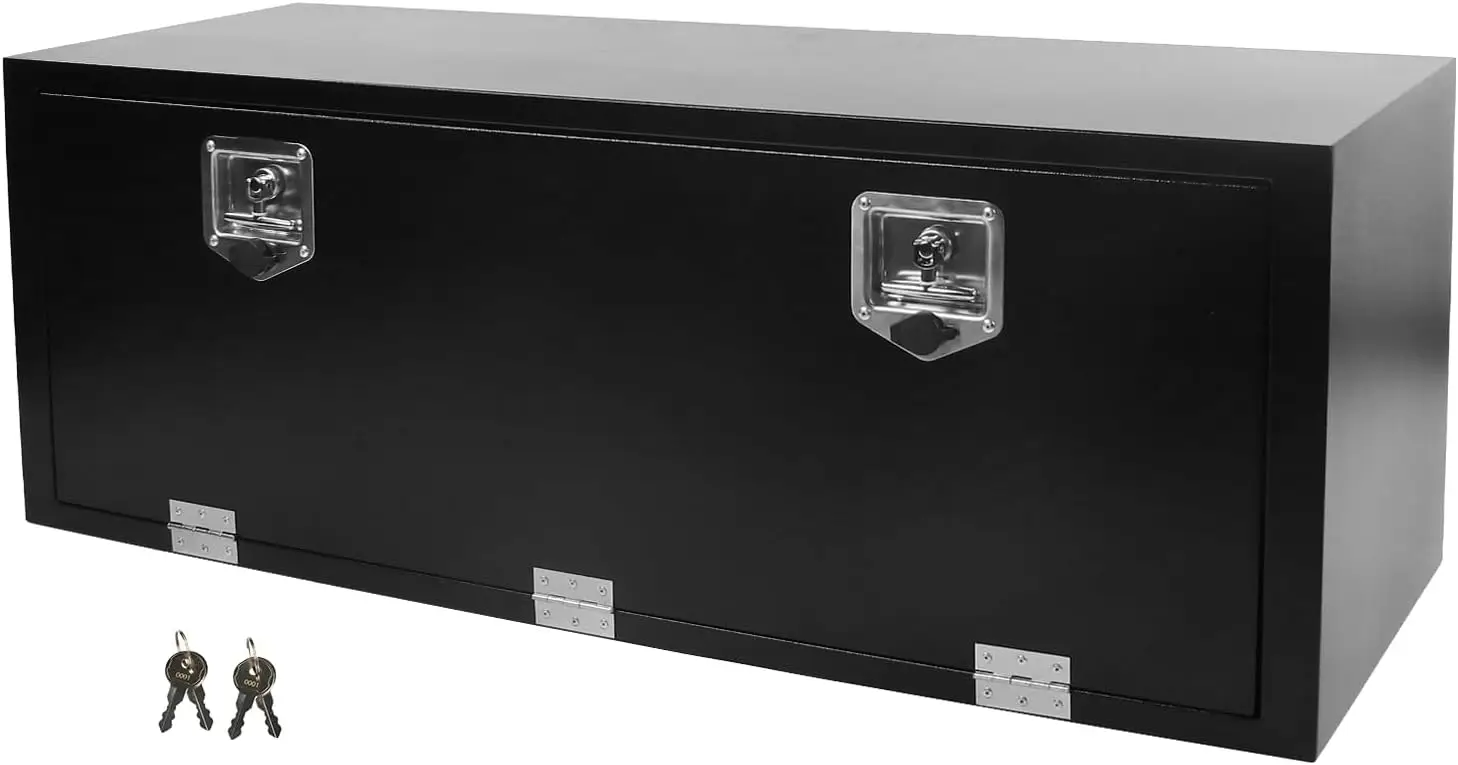 Black 48 - Inch Heavy Duty Steel UnderBed Trailer Outdoor Car Tool Box with Lock and Key
Black 48 - Inch Heavy Duty Steel UnderBed Trailer Outdoor Car Tool Box with Lock and Key