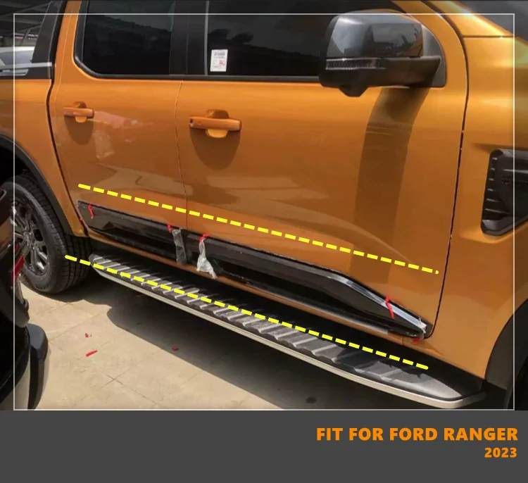 Good Quality Car Side ABS Door Molding Body Strip Streamer Protector Cover Kit Trim Fit For Ford Ranger 2023
Good Quality Car Side ABS Door Molding Body Strip Streamer Protector Cover Kit Trim Fit For Ford Ranger 2023