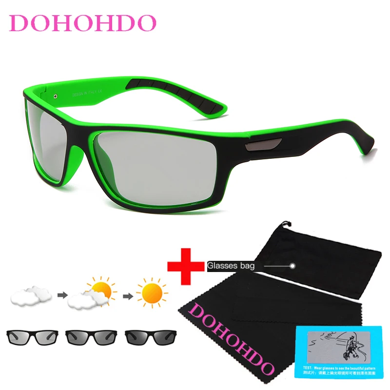 DOHOHDO 2024, новые мужские поляризационные фотохромные линзы UV400, солнцезащитные очки для вождения, мужские очки-хамелеоны для водителя автомобиля, матовая сумка для очков
DOHOHDO 2024, новые мужские поляризационные фотохромные линзы UV400, солнцезащитные очки для вождения, мужские очки-хамелеоны для водителя автомобиля, матовая сумка для очков