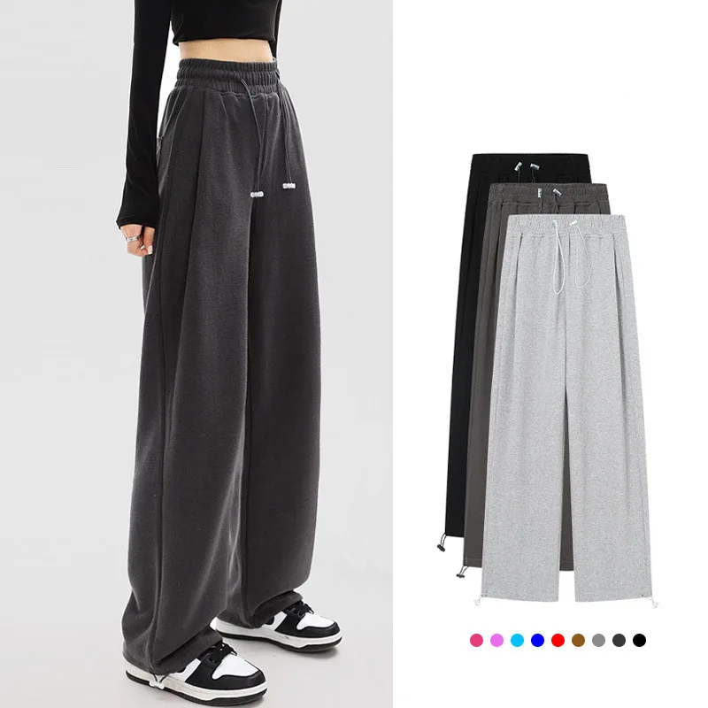 Women Pants Solid Color 2023 Spring Autumn Jogging Sweatpants Baggy Sports Pants High Waist Casual Female Straight Trousers
Women Pants Solid Color 2023 Spring Autumn Jogging Sweatpants Baggy Sports Pants High Waist Casual Female Straight Trousers