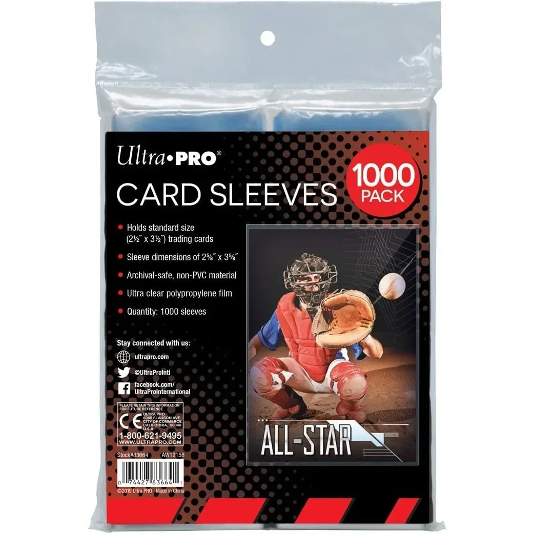 Soft Trading Card Penny Sleeves 1000ct, Clear Non-PVC Archival Safe Sleeves for Standard Size Cards 2.5x3.5 Inch
Soft Trading Card Penny Sleeves 1000ct, Clear Non-PVC Archival Safe Sleeves for Standard Size Cards 2.5x3.5 Inch