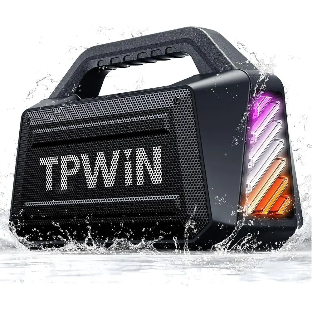 Мощная 80-ваттная красная уличная Bluetooth-колонка с защитой от воды IPX6, 20-часовым временем работы, глубокими басами, световым шоу, TWS, беспроводным подключением BT 5.3
Мощная 80-ваттная красная уличная Bluetooth-колонка с защитой от воды IPX6, 20-часовым временем работы, глубокими басами, световым шоу, TWS, беспроводным подключением BT 5.3