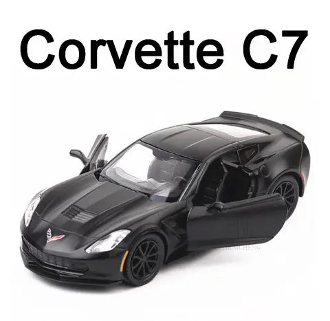 1:36 Corvette C7 Diecast Super Sport Auto Model Speelgoed Voor Jongen Geschenken Legering Chevrolet Metalen Automodellen Met Pull Back voertuigen