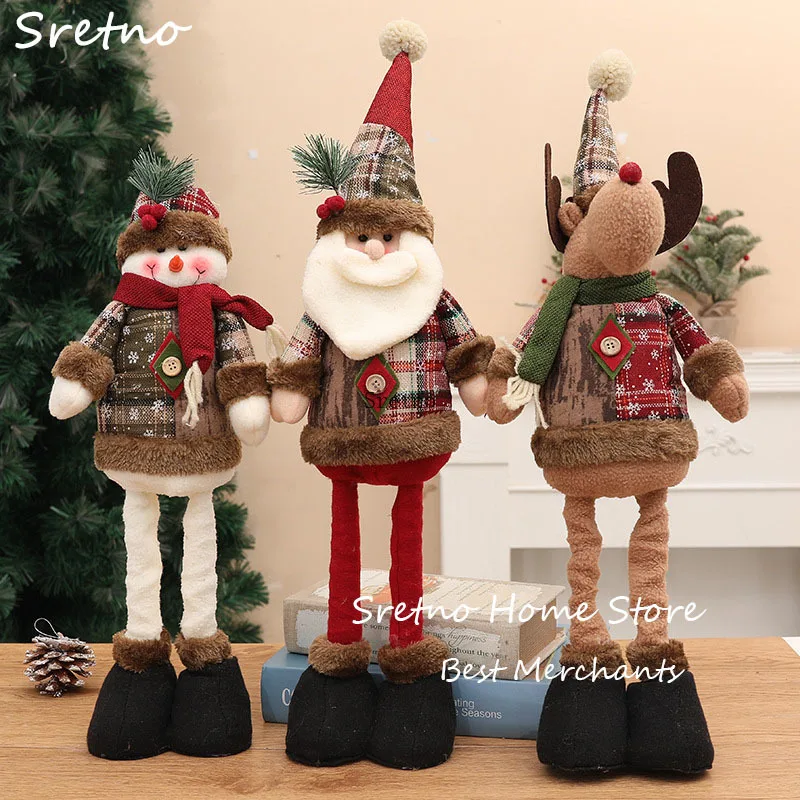 SRETNO 1piece 2025 New Christmas Snowman Elk Doll Decorations with Extendable Legs, High-end Knitted Cartoon Doll Window Display 
SRETNO 1piece 2025 New Christmas Snowman Elk Doll Decorations with Extendable Legs, High-end Knitted Cartoon Doll Window Display