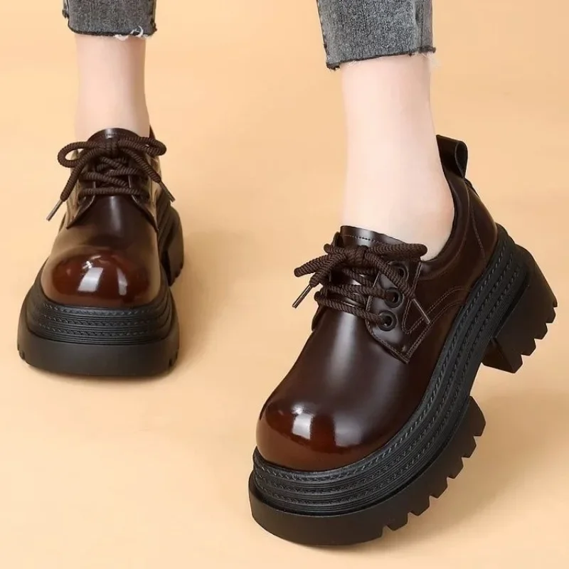 Petite Women 2025 Spring Autumn New Arrival European Thick Sole Height Increasing Loafers British Style Lace Up Slip On Shoes
Petite Women 2025 Spring Autumn New Arrival European Thick Sole Height Increasing Loafers British Style Lace Up Slip On Shoes