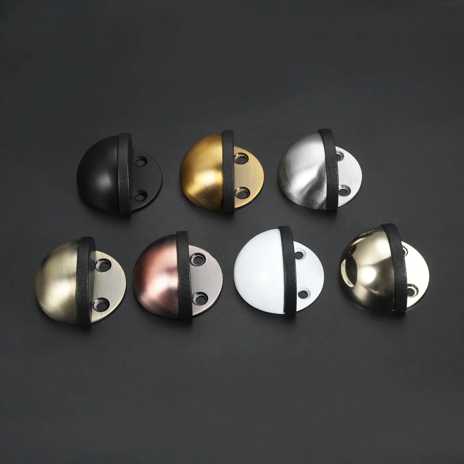 Hemisphere Door Stopper w/screw Stainless Steel Rubber Bumper Punch-free Hide Holder Catch Floor 45mm Gold/Bronze/White/Black
Hemisphere Door Stopper w/screw Stainless Steel Rubber Bumper Punch-free Hide Holder Catch Floor 45mm Gold/Bronze/White/Black