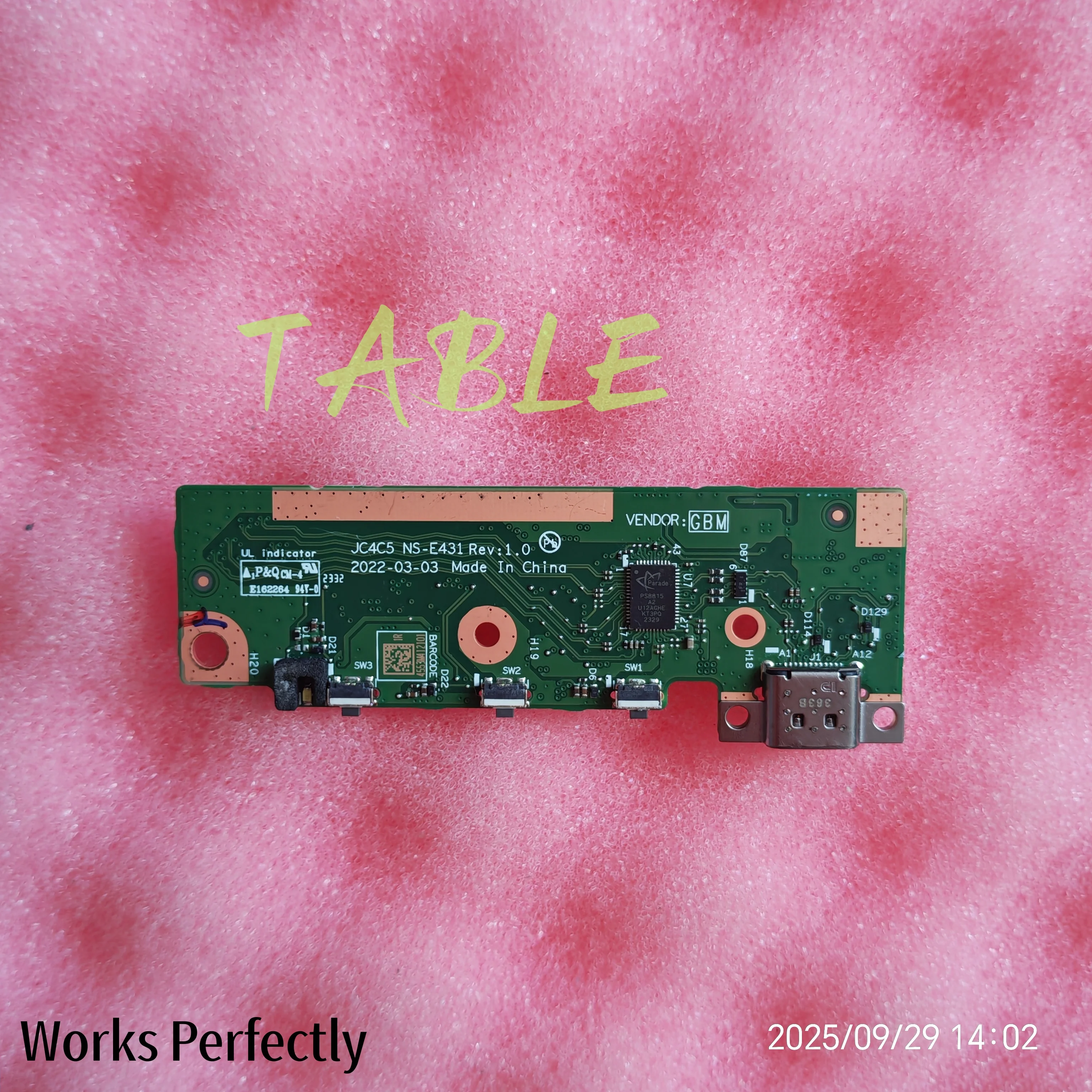 Laptop USB Board For Lenovo IP Flex 5 Chrome 14IAU7 Flex5 Chrome 14IAU 5C50S25431 JC4C5 NS-E431
Laptop USB Board For Lenovo IP Flex 5 Chrome 14IAU7 Flex5 Chrome 14IAU 5C50S25431 JC4C5 NS-E431