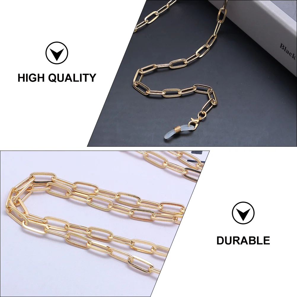 Gold Eyeglass Chains Set Anti-Fall Mask Lanyard Metal Glasses Chain Face Covering Holder Anti-Lost Face Mask Chain For Running 
Gold Eyeglass Chains Set Anti-Fall Mask Lanyard Metal Glasses Chain Face Covering Holder Anti-Lost Face Mask Chain For Running
