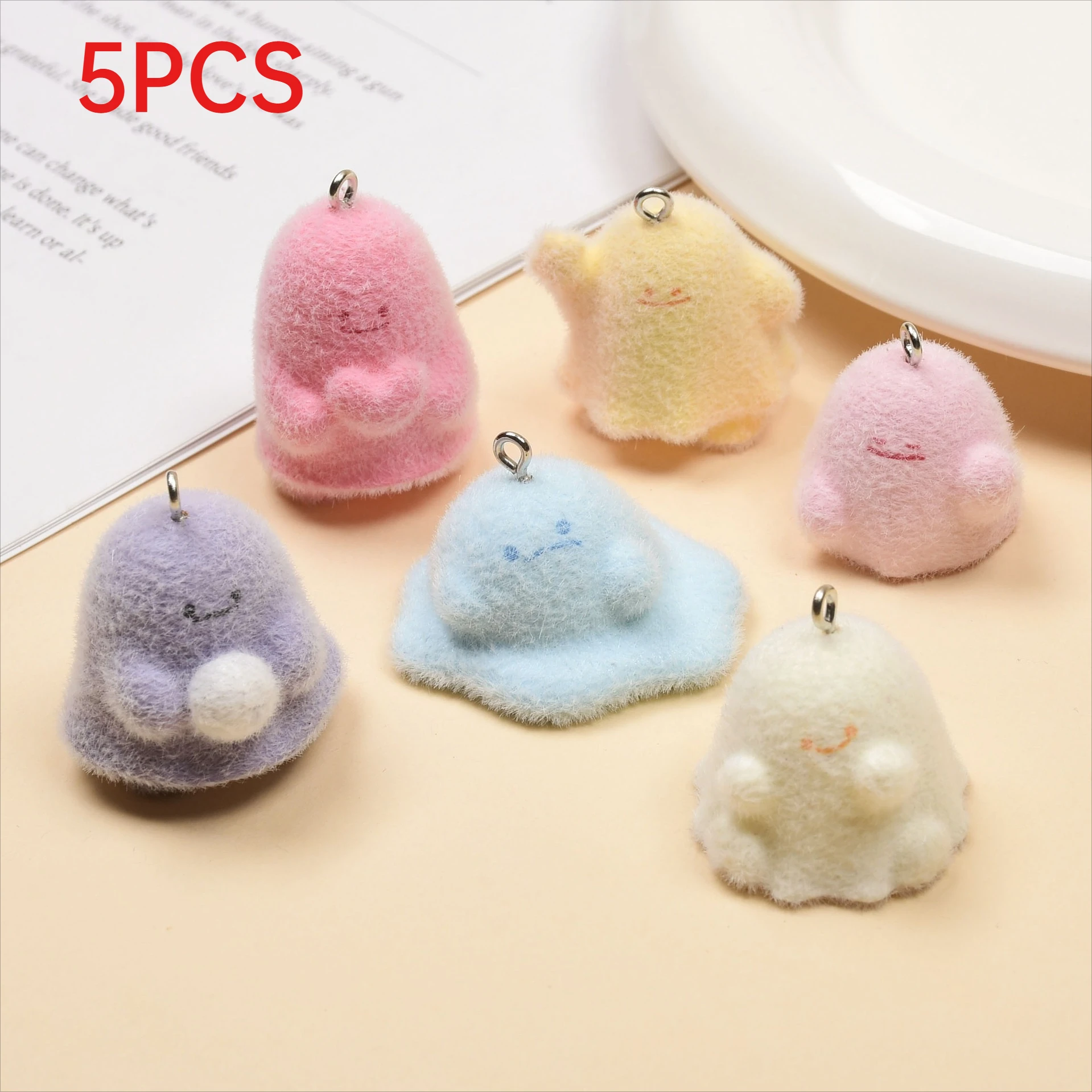 5Pcs Flocked Resin Cute Colorful Ghost Charms DIY Pendants For Keychain Bag Accessories
5Pcs Flocked Resin Cute Colorful Ghost Charms DIY Pendants For Keychain Bag Accessories
