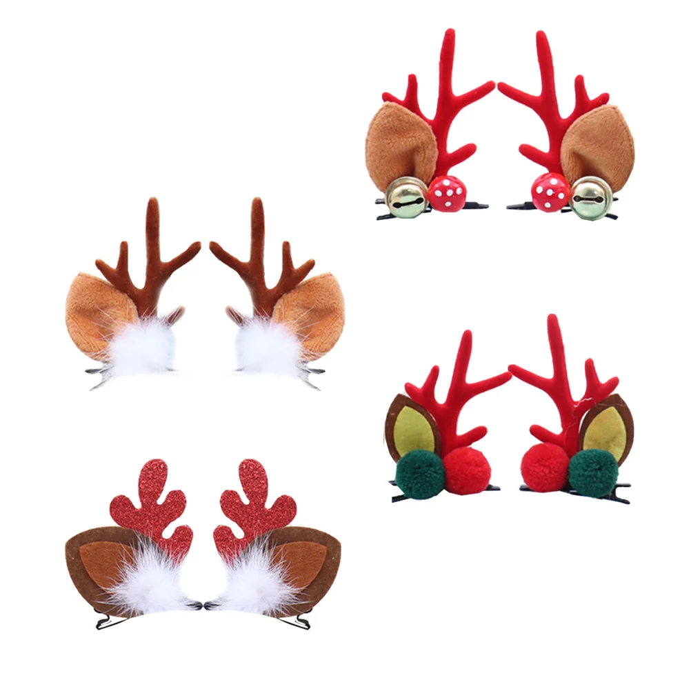 4 Pairs Christmas Headdress Hair Accessories Christmas Headdress Kid Decorative Red Deer Antlers Bells Balls Gifts
4 Pairs Christmas Headdress Hair Accessories Christmas Headdress Kid Decorative Red Deer Antlers Bells Balls Gifts