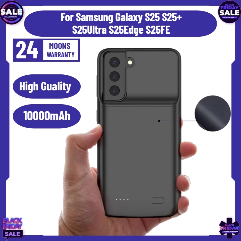 10000mAh Battery Charger Case for Samsung Galaxy S25 S25+ S25Ultra S25Edge S25FE Portable Extended Battery Pack Charging cover
10000mAh Battery Charger Case for Samsung Galaxy S25 S25+ S25Ultra S25Edge S25FE Portable Extended Battery Pack Charging cover