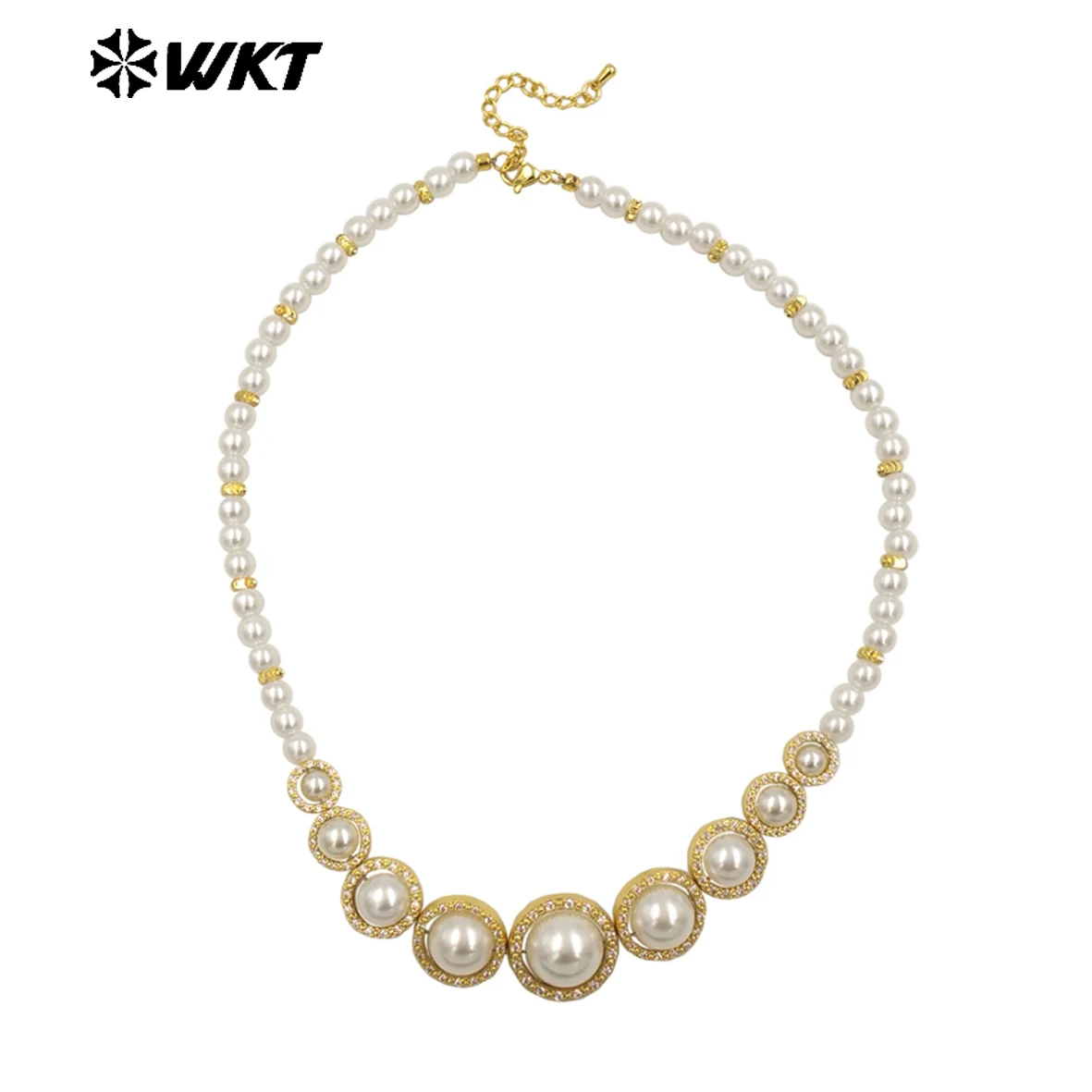 WT-JN290 New Coming Brass And Artificial Pearl Beads Necklace With 18K Gold Plated For Women Jewelry Decoration
WT-JN290 New Coming Brass And Artificial Pearl Beads Necklace With 18K Gold Plated For Women Jewelry Decoration