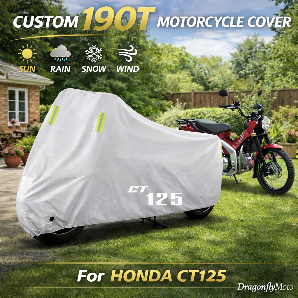 For HONDA CT125 CT 125 2020 2021 Motorcycle Cover Silver Waterproof UV Rain Dust Sun Outdoor Indoor Protector
For HONDA CT125 CT 125 2020 2021 Motorcycle Cover Silver Waterproof UV Rain Dust Sun Outdoor Indoor Protector