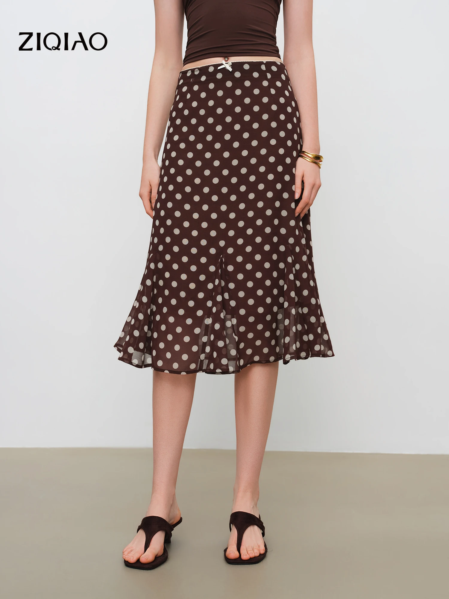ZIQIAO 2026 New Summer Women's A-Line Flared Chiffon Midi Chic Skirt, Flowy Mermaid Hem Streetwear Top for Y2K Coquette Style
ZIQIAO 2026 New Summer Women's A-Line Flared Chiffon Midi Chic Skirt, Flowy Mermaid Hem Streetwear Top for Y2K Coquette Style