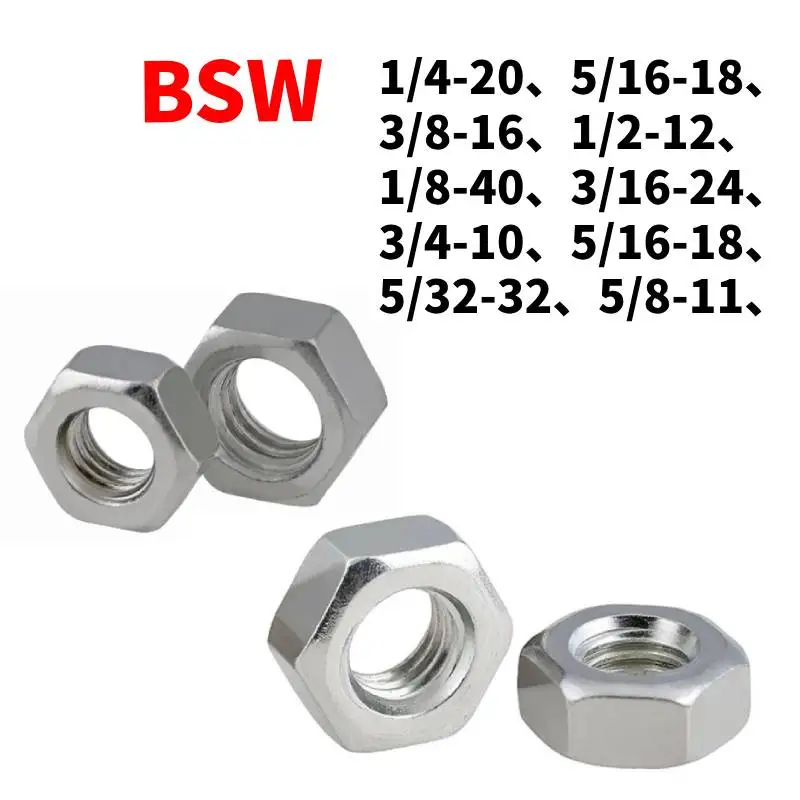 30/20/10/5 шт. шестигранные гайки BSW 304 Шестигранная гайка из нержавеющей стали 1/8, 1/4, 3/16, 5/16, 5/32, 3/8, 1/2
30/20/10/5 шт. шестигранные гайки BSW 304 Шестигранная гайка из нержавеющей стали 1/8, 1/4, 3/16, 5/16, 5/32, 3/8, 1/2