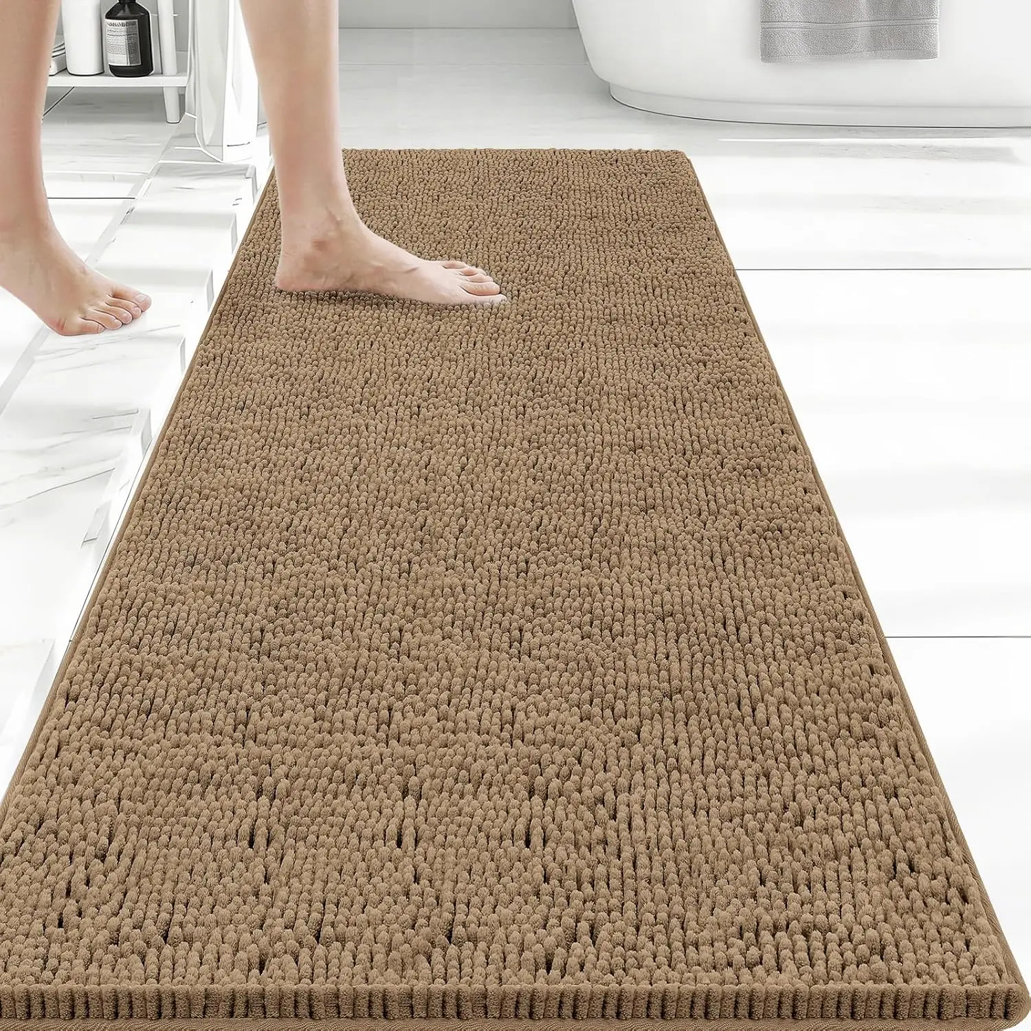 Нескользящий ультра-впитывающий коврик для ванной, быстросохнущий, машинная стирка, для зон душа и ванны
Нескользящий ультра-впитывающий коврик для ванной, быстросохнущий, машинная стирка, для зон душа и ванны