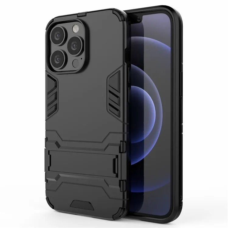 Shockproof 2 in 1 Hybrid Hard PC Flexible TPU Protective Case with Kickstand for iPhone 13 Pro 6.1 inch - Black
Shockproof 2 in 1 Hybrid Hard PC Flexible TPU Protective Case with Kickstand for iPhone 13 Pro 6.1 inch - Black