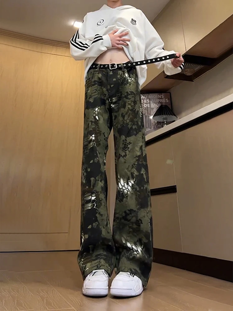 Camouflage Snake Skin Wide Leg Jeans Men's Spring Autumn American Retro Vibe Long High Waist Knife Straight Tube Pants
Camouflage Snake Skin Wide Leg Jeans Men's Spring Autumn American Retro Vibe Long High Waist Knife Straight Tube Pants