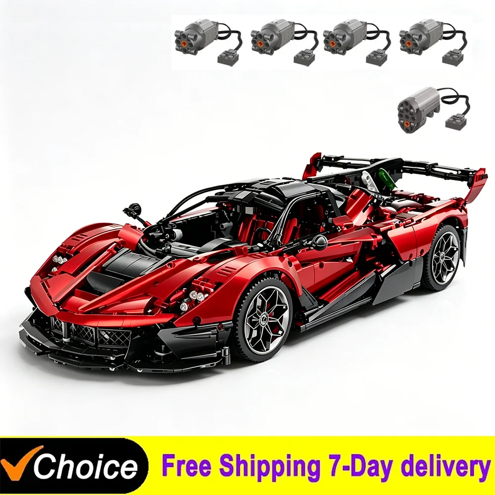 MOC Technical Remote Control Sports Car FXX-EVO Building Blocks Bricks Model Desktop Ornament Toys for Boys Christmas Gift
MOC Technical Remote Control Sports Car FXX-EVO Building Blocks Bricks Model Desktop Ornament Toys for Boys Christmas Gift