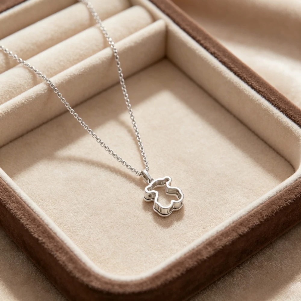 S925 Sterling Silver Fashionable Bear Necklace for Women, Daily Accessories, Parties, 1.2CM Bear Pattern 614784500
S925 Sterling Silver Fashionable Bear Necklace for Women, Daily Accessories, Parties, 1.2CM Bear Pattern 614784500