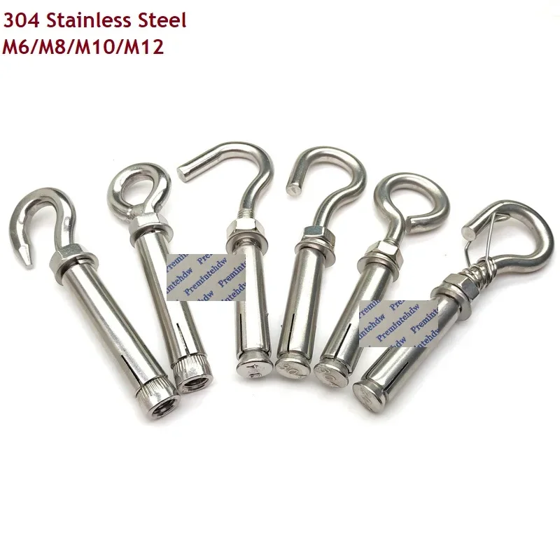 4Pcs M6 M8 M10 M12 304 Stainless Steel Concrete Expansion Open Hook Eyes Sleeve Anchor Bolt
4Pcs M6 M8 M10 M12 304 Stainless Steel Concrete Expansion Open Hook Eyes Sleeve Anchor Bolt