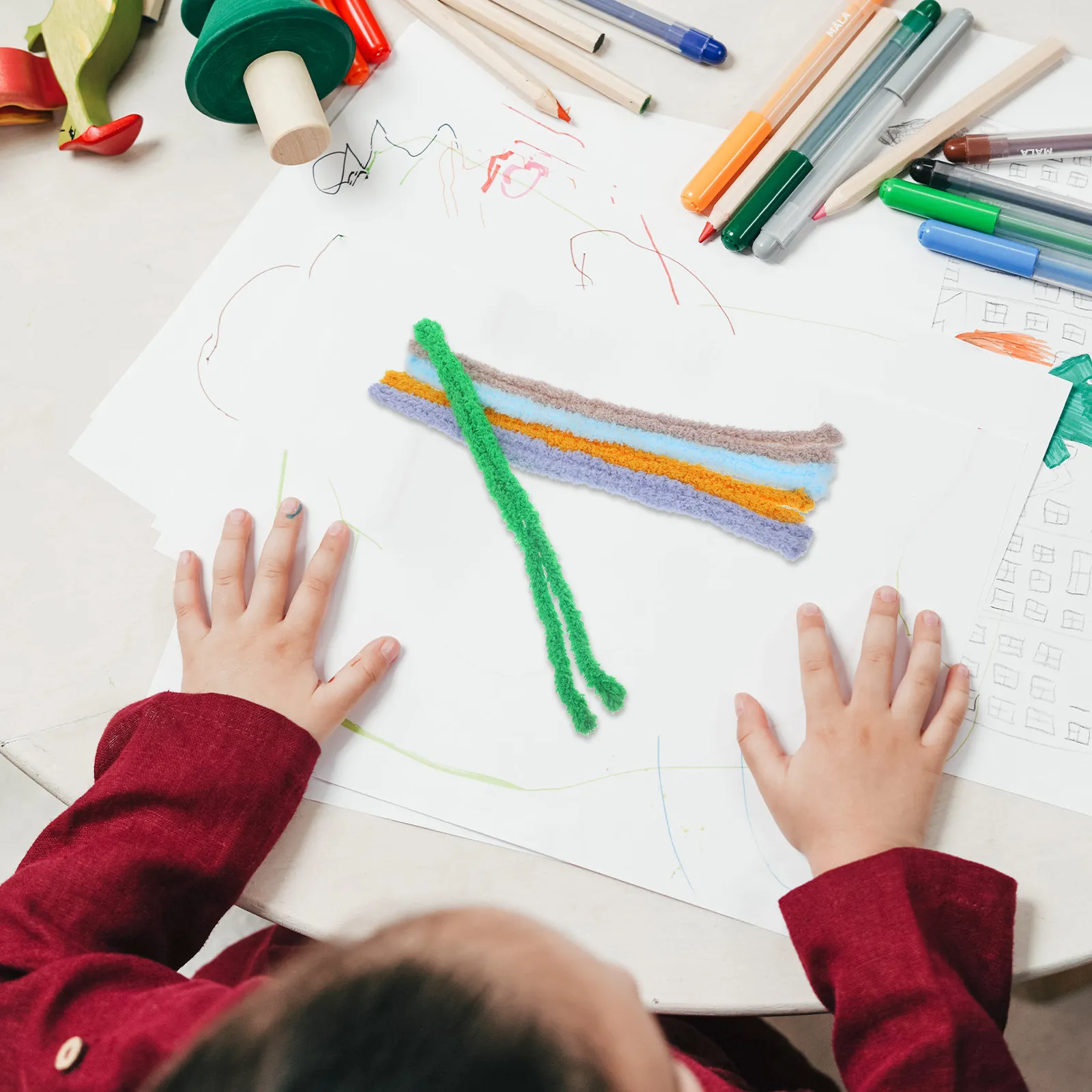 Набор из 5 синельных палочек для творчества: гибкие витые стержни для развития детского творчества, развивающие материалы для рукоделия
Набор из 5 синельных палочек для творчества: гибкие витые стержни для развития детского творчества, развивающие материалы для рукоделия