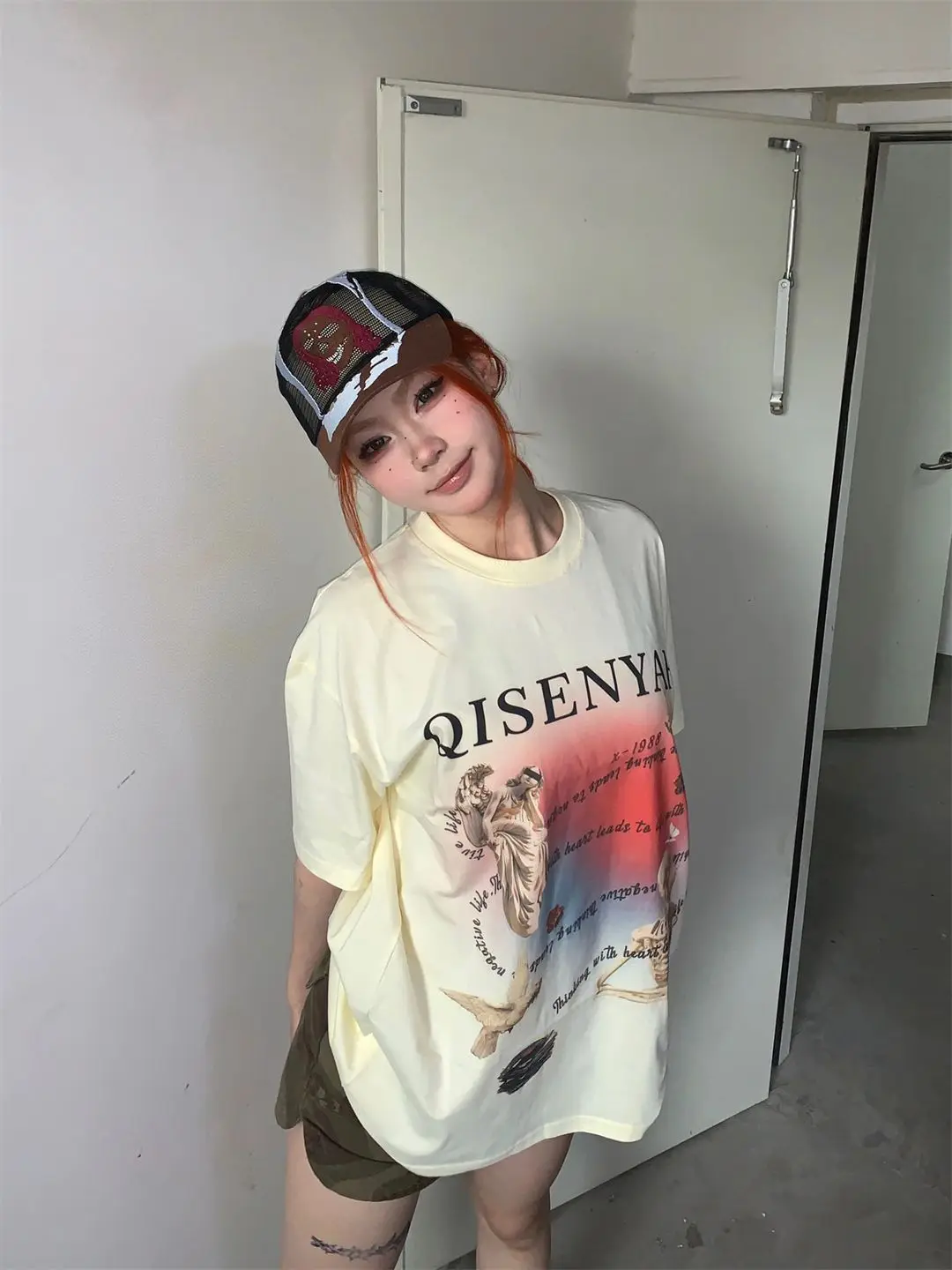 heavyweight short-sleeved Tshirt for women loose trendy American summer new style printed versatile European American style top
heavyweight short-sleeved Tshirt for women loose trendy American summer new style printed versatile European American style top