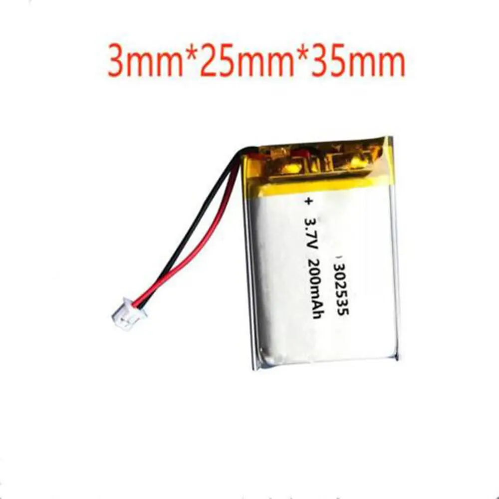 Rechargeable 3.7V 200Mah 302535 Polymer Ion Battery For ELECTRIC TOYS TABLET MP3 MOBILE POWER CHARGING TREASURE POWER
Rechargeable 3.7V 200Mah 302535 Polymer Ion Battery For ELECTRIC TOYS TABLET MP3 MOBILE POWER CHARGING TREASURE POWER