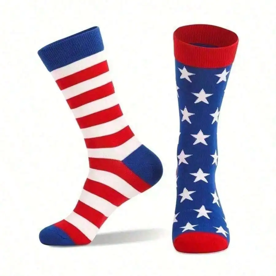 Mens American Flag Pattern Socks Independence Day Novelty Gift Fun Striped Star Design
Mens American Flag Pattern Socks Independence Day Novelty Gift Fun Striped Star Design