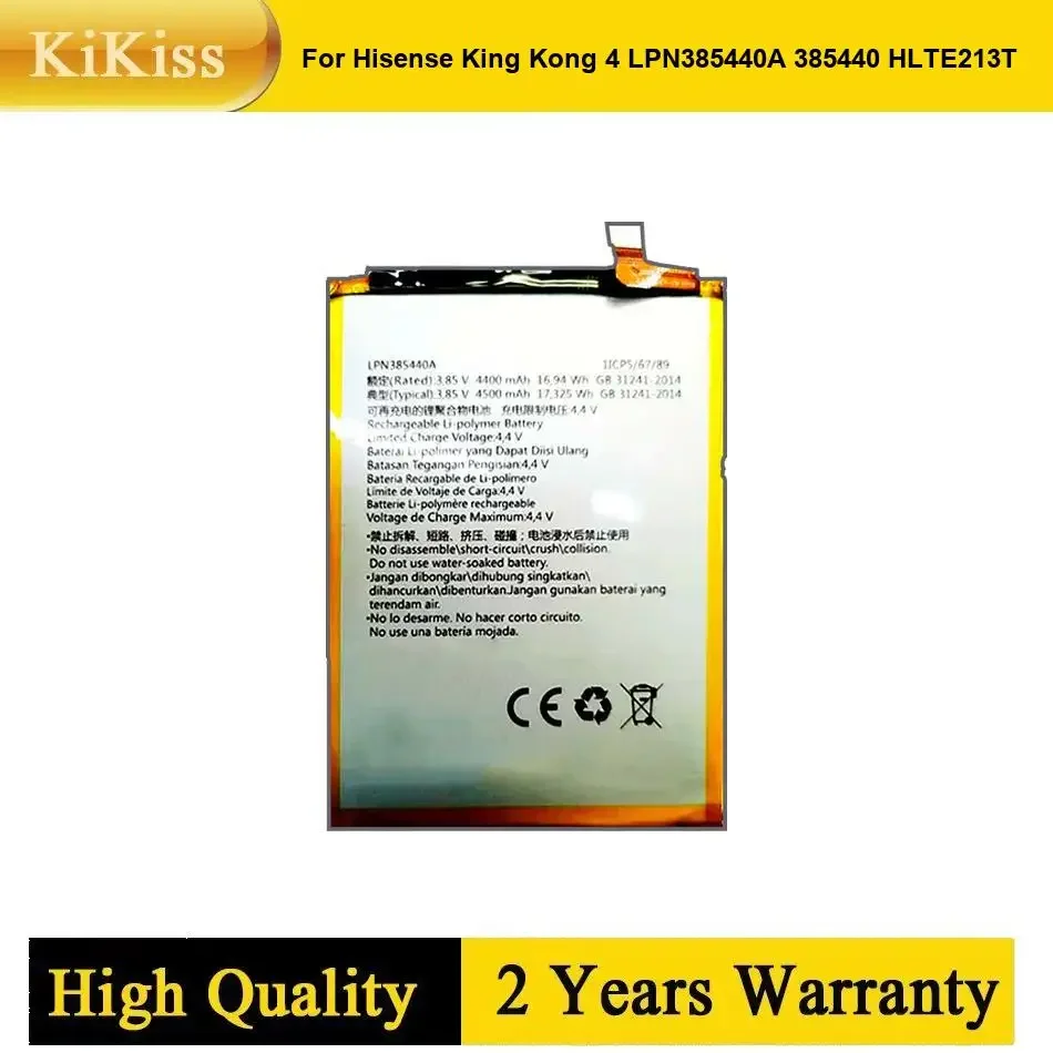 ЛПН 385440 Литий-ионный аккумулятор для Hisense King Kong 4 Kong4 LPN 385440 A 385440 HLTE213T 
ЛПН 385440 Литий-ионный аккумулятор для Hisense King Kong 4 Kong4 LPN 385440 A 385440 HLTE213T