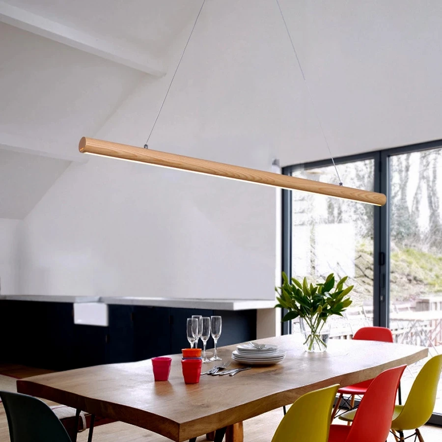 Modern LED Long Wooden stick Pendant light Room Creative Chandelier Bar Office Meeting Room Simple Strip Indoor Lighting
Modern LED Long Wooden stick Pendant light Room Creative Chandelier Bar Office Meeting Room Simple Strip Indoor Lighting