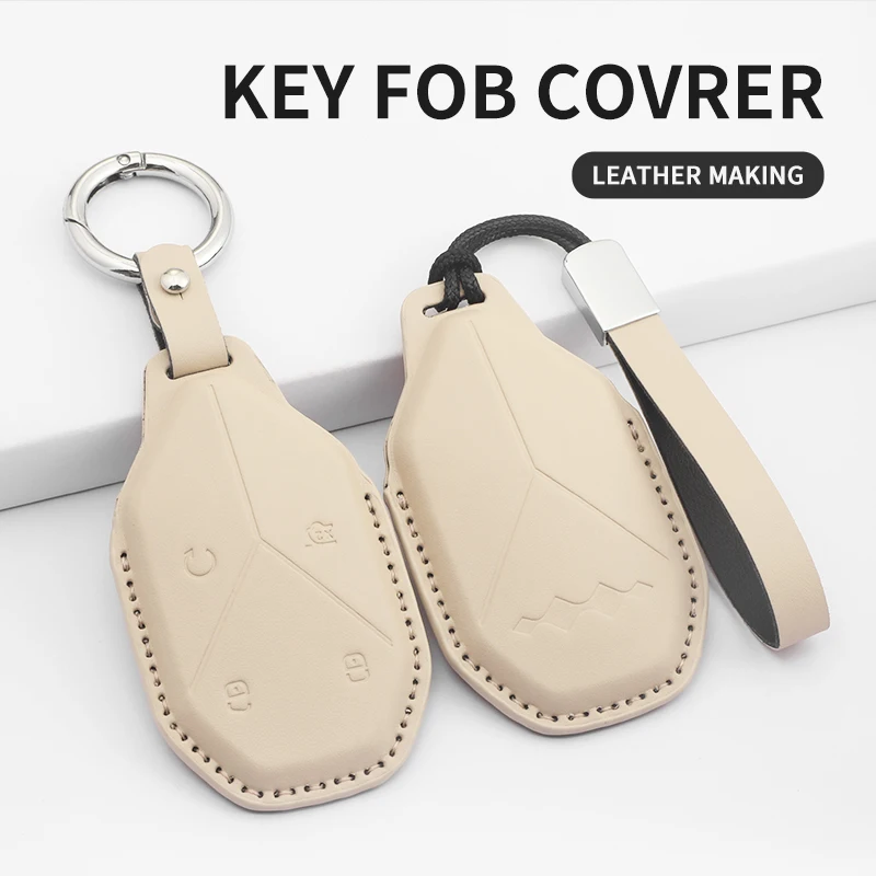 Beige/Pink/Black Car PU Leather Key Case Cover Shell Fob For BYD Equation Leopard 5 2023 2024 Shell Auto Accessories
Beige/Pink/Black Car PU Leather Key Case Cover Shell Fob For BYD Equation Leopard 5 2023 2024 Shell Auto Accessories