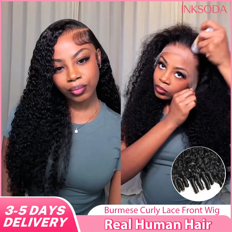 220% Density 16-38 Inch Natural Color Burmese Curly Frontal Wig With HD Transparent 13x6 13x4 Lace Front For Natural Look Human Hair Wigs For Women Natural Black Human Hair Wigs Curly Hair Burmese Curly Wig Human Hair
220% Density 16-38 Inch Natural Color Burmese Curly Frontal Wig With HD Transparent 13x6 13x4 Lace Front For Natural Look Human Hair Wigs For Women Natural Black Human Hair Wigs Curly Hair Burmese Curly Wig Human Hair