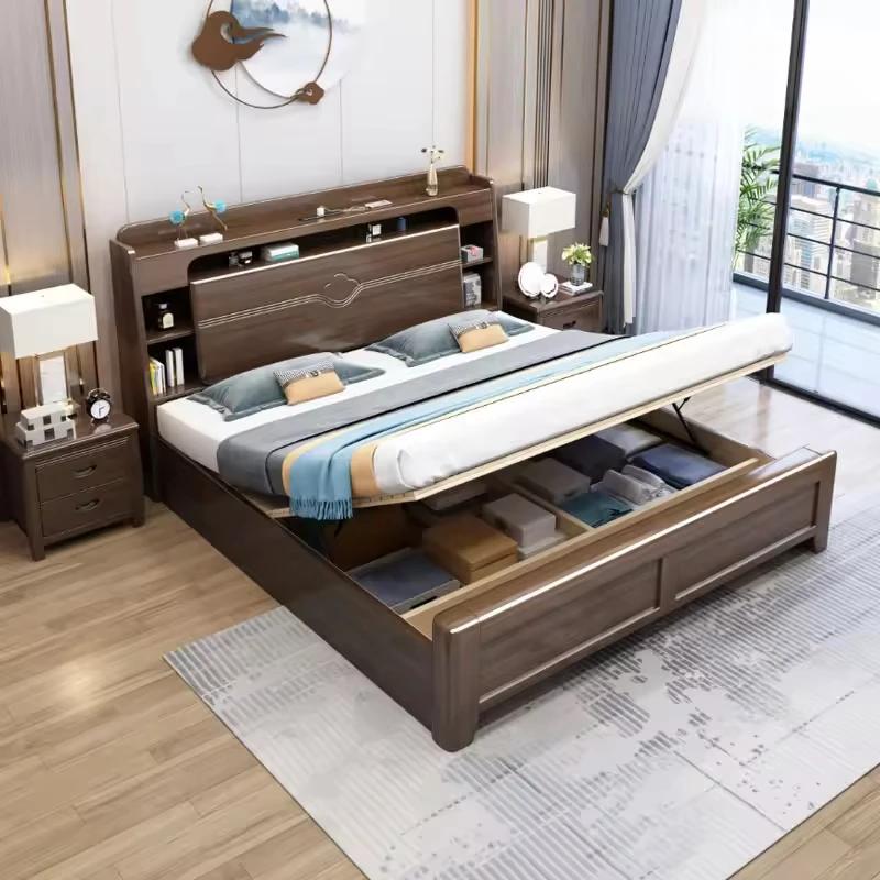 Modern solid wood rubberwood queen and king beds with storage space in a space-saving eco-friendly design
Modern solid wood rubberwood queen and king beds with storage space in a space-saving eco-friendly design