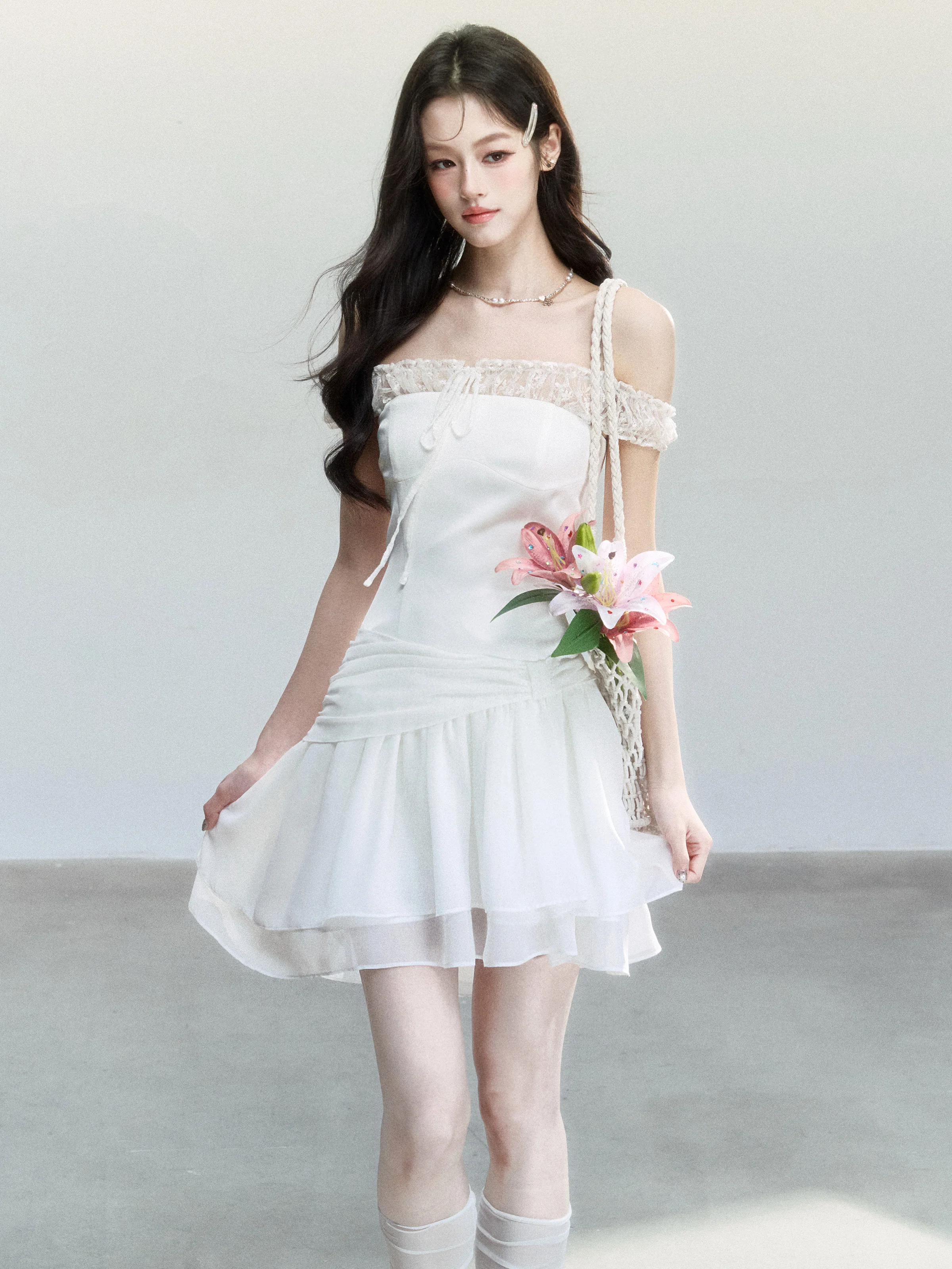 Fragile Heart Moonlight Dream Lace Patchwork One-Shoulder A-Line Short Skirt Dress Skin-Friendly Breathable Polyester Fiber
Fragile Heart Moonlight Dream Lace Patchwork One-Shoulder A-Line Short Skirt Dress Skin-Friendly Breathable Polyester Fiber