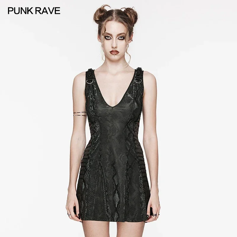 PUNK RAVE Women's Punk Sexy Deep V-neck See-through Splicing Horizontal Mesh Dress Daily Party Club Small Short Dresses Summer
PUNK RAVE Women's Punk Sexy Deep V-neck See-through Splicing Horizontal Mesh Dress Daily Party Club Small Short Dresses Summer