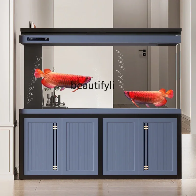 Arowana tank living room large floor-to-ceiling aquarium ultra-white glass bottom filter ecological water-free
Arowana tank living room large floor-to-ceiling aquarium ultra-white glass bottom filter ecological water-free