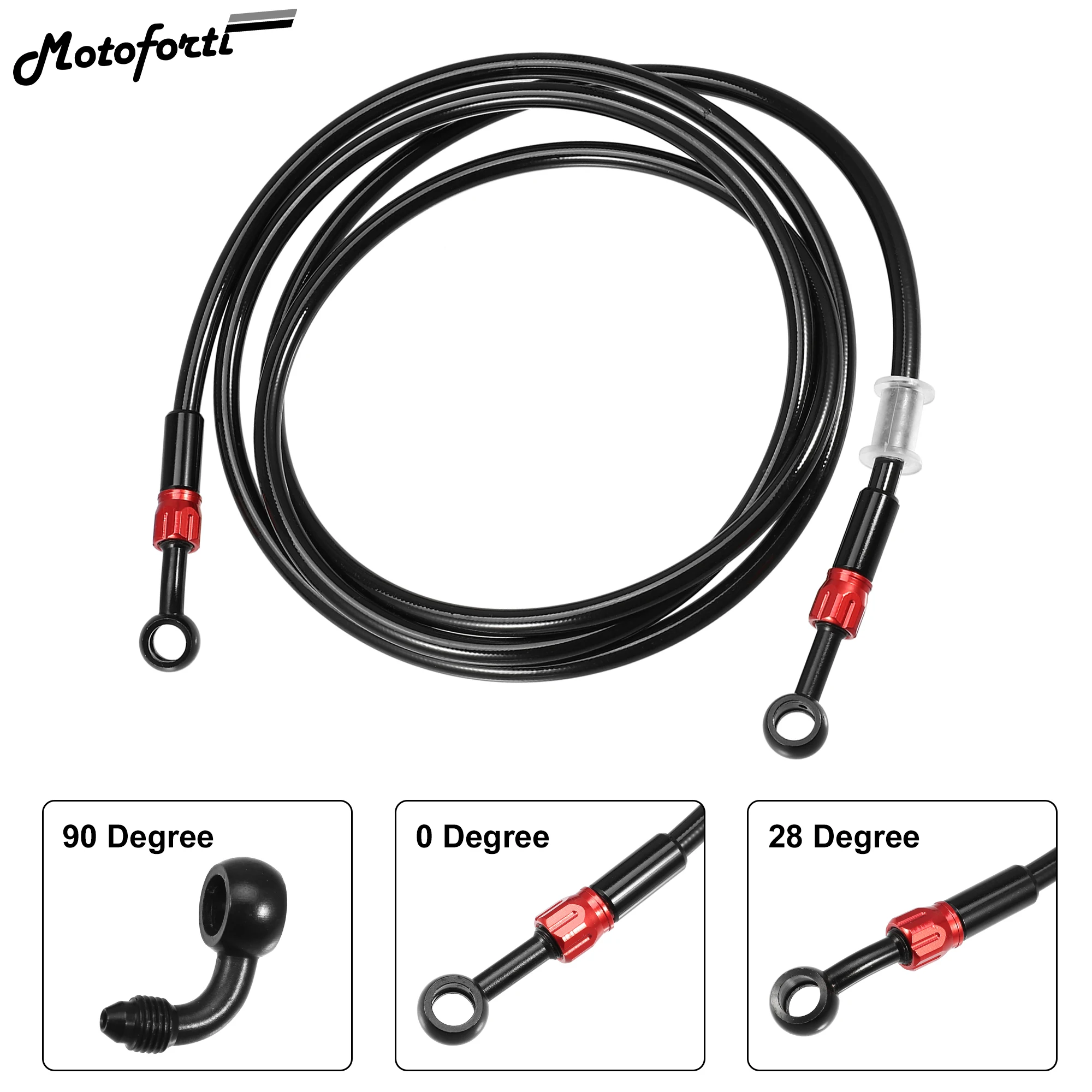 110cm-240cm Brake Hose AN3 0 28 90 Degree M10 Motorcycle Hydraulic Brake Line Oil Hose Pipe Fitting for ATV Motocross
110cm-240cm Brake Hose AN3 0 28 90 Degree M10 Motorcycle Hydraulic Brake Line Oil Hose Pipe Fitting for ATV Motocross