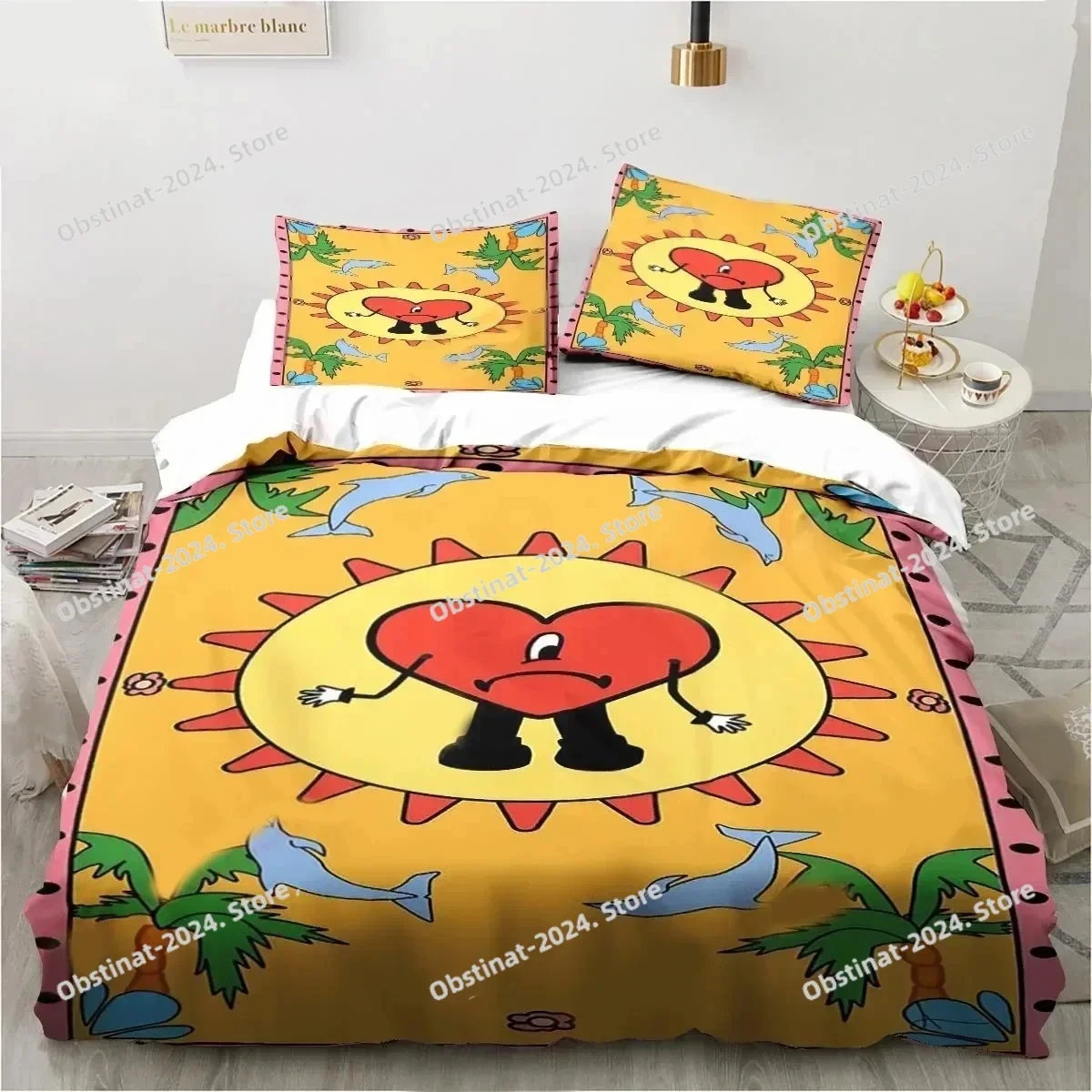 3D Printing Funny Bad Bunny Un Verano Sin Ti Bedding Set Duvet Cover Bed Set Quilt Cover Pillowcase Comforter king Queen Size
3D Printing Funny Bad Bunny Un Verano Sin Ti Bedding Set Duvet Cover Bed Set Quilt Cover Pillowcase Comforter king Queen Size