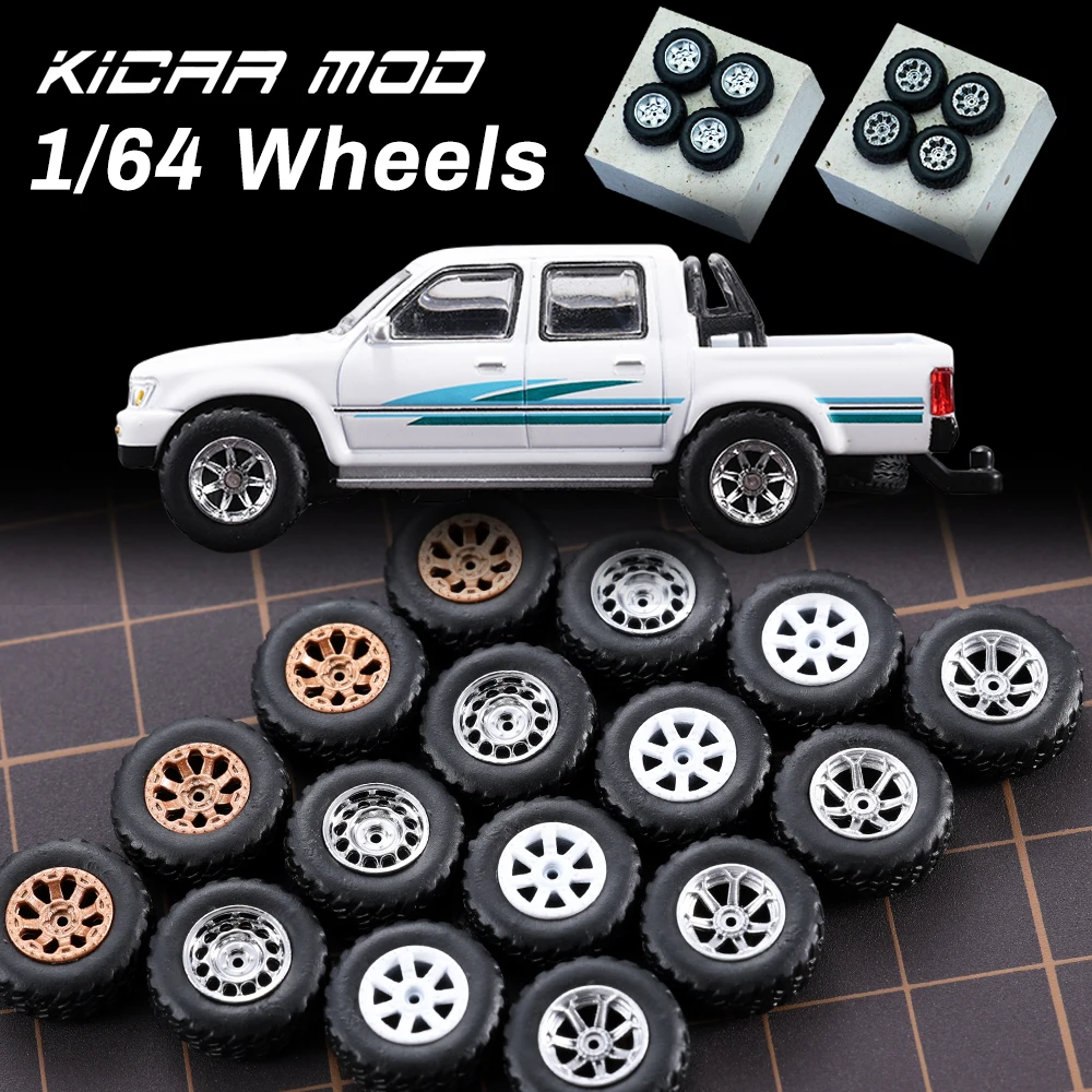 Kicarmod 1/64 Model Car All-Terrain Wheels with Rubber Tire Rivet Axle Diameter 13mm Refitting Parts For Off-Road Hot Wheels
Kicarmod 1/64 Model Car All-Terrain Wheels with Rubber Tire Rivet Axle Diameter 13mm Refitting Parts For Off-Road Hot Wheels