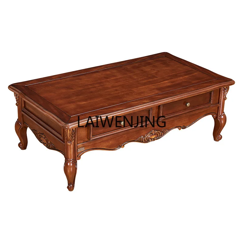 MJY American 1.4 meters storage tea two pumping square carved coffee table living room small tea table
MJY American 1.4 meters storage tea two pumping square carved coffee table living room small tea table